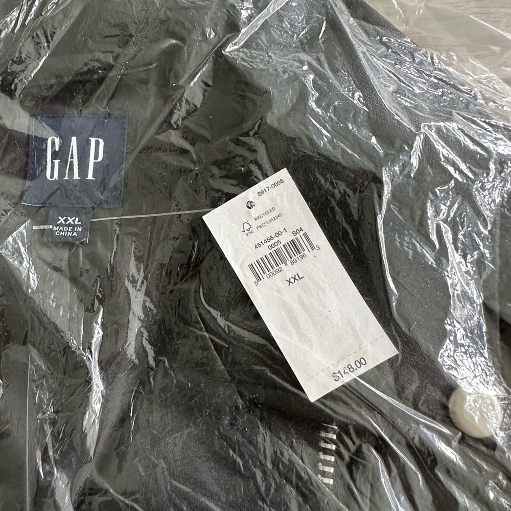 GAP Black Faux Leather Moto Jacket - Picture 6 of 6
